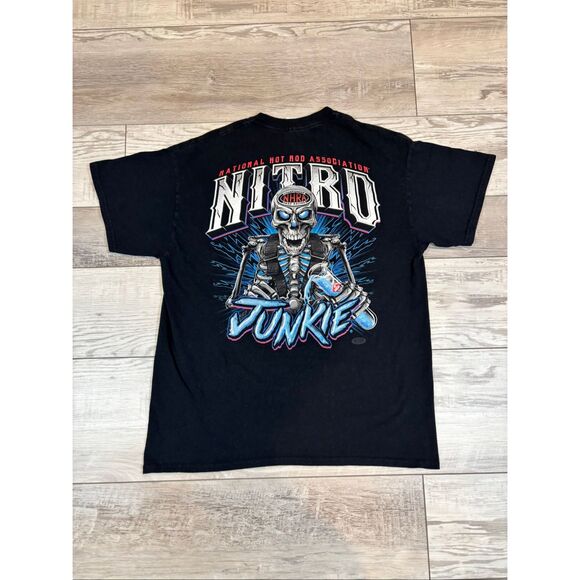 Nitro Junkie Drag Racing Men’s Black T-shirt Size L - Picture 1 of 8